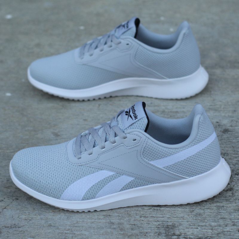 sepatu reebok fluxlite men running shoes grey