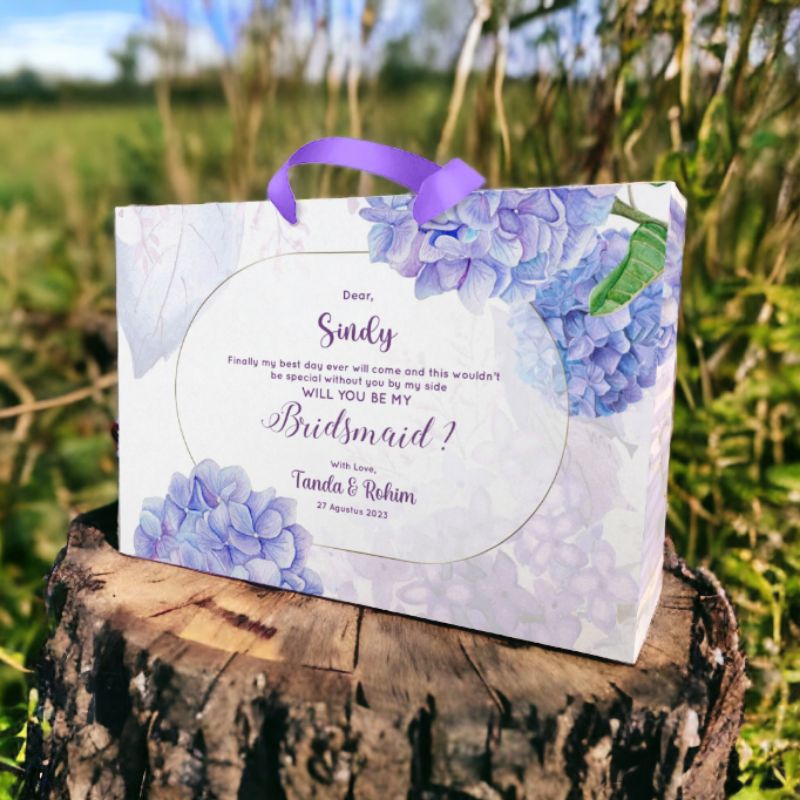 

Sliding Bag Bridesmaid Premium 210gsm Glossy (30x22x8.5cm) + FREE Nama
