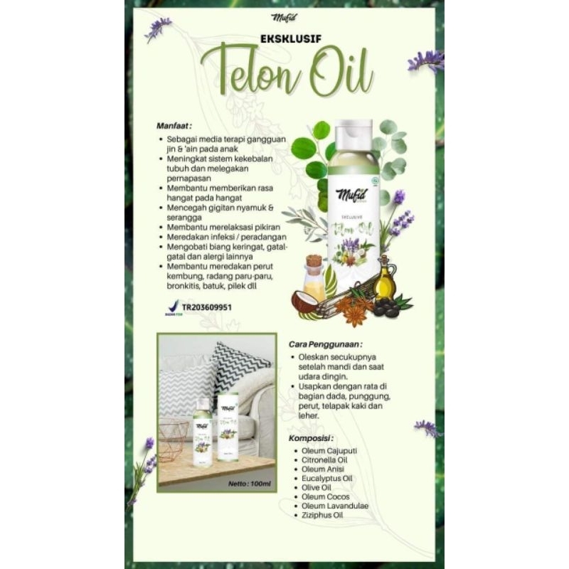 MINYAK TELON/TELON ANAK/TELON BOTANICA/BIDARA