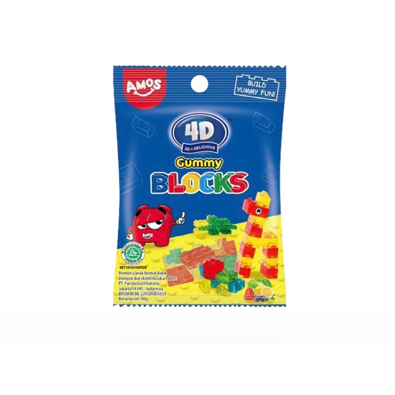 

Amon 4D gummy blocks fruits