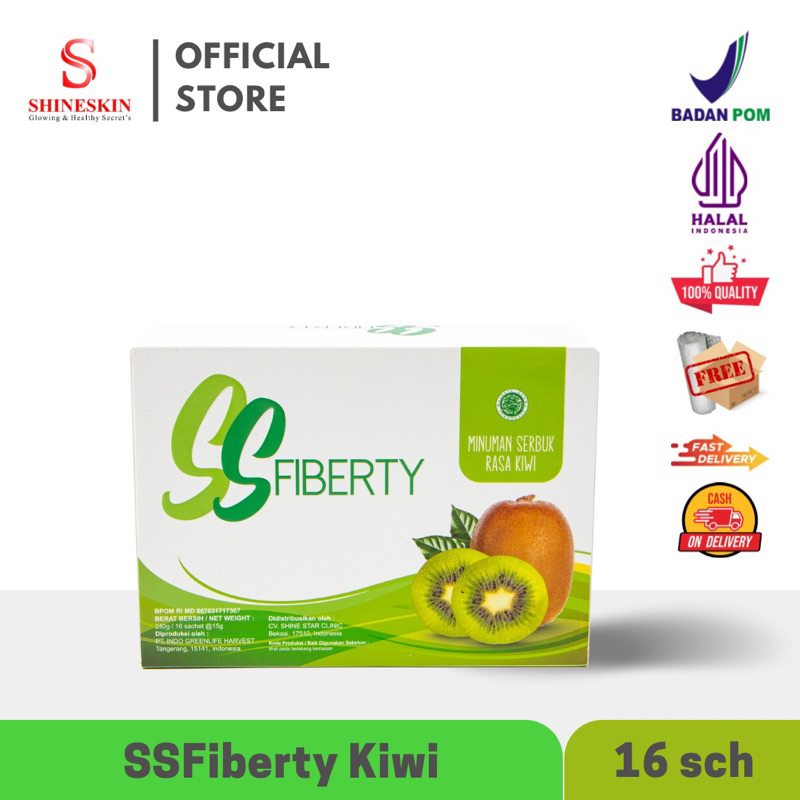 Shineskin | SS Fiberty Kiwi isi 16 Sachet