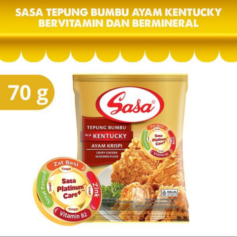 

Tepung Bumbu SASA Kentucky 70gr/1 sachet