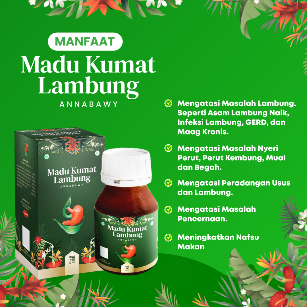 

(BISA COD) Madu Kumat Lambung Annabawy 350gr - Solusi Atasi Asam Lambung dan Maag Kronis