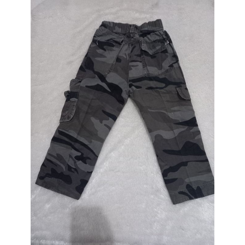 celana kain loreng tentara anak preloved