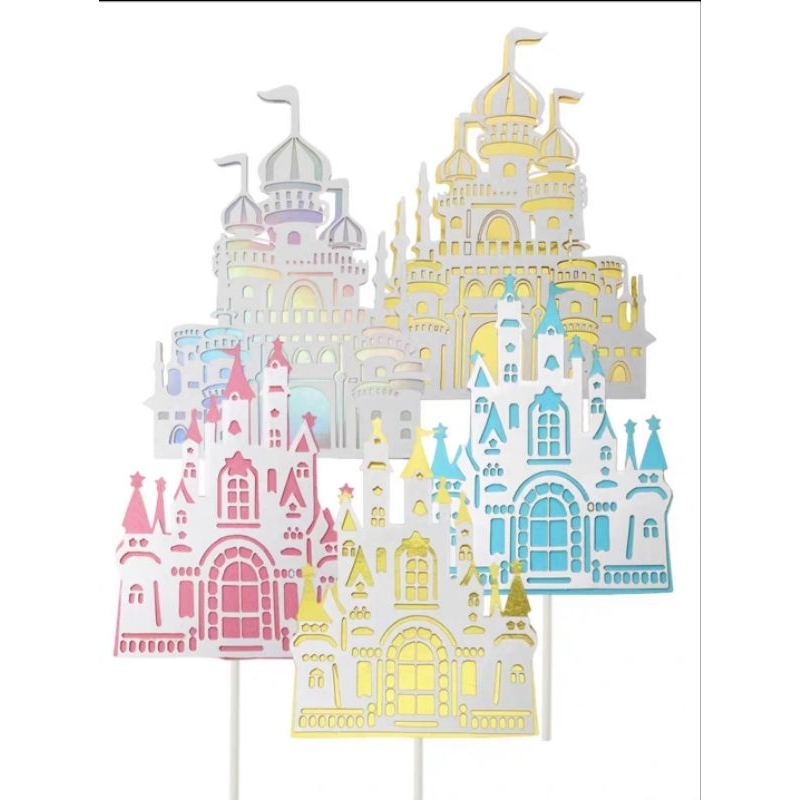 topper kue istana/topper kue/ tusukan kue /topper elsa /frozen /princess /anna /box kue / box mika /