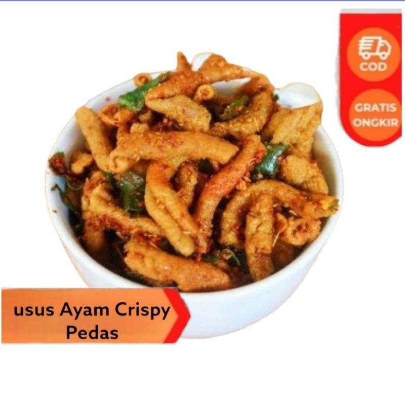

Keripik Usus Ayam Crispy Pedas Daun Jeruk 70grm