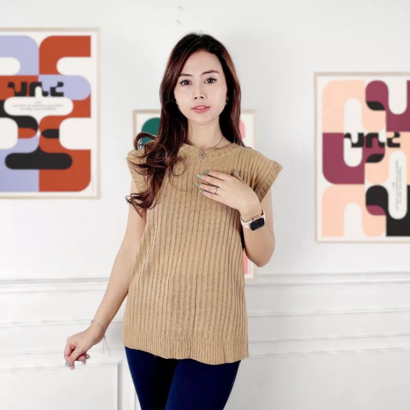 olive inner knit tanktop rajut