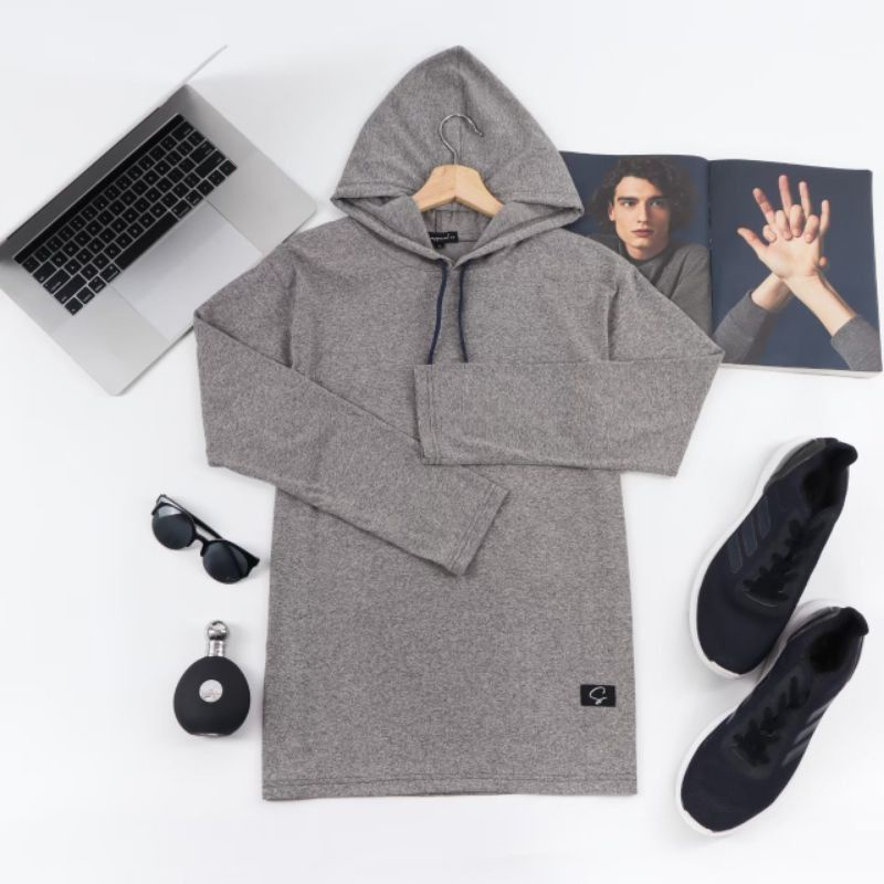 Kaos hoodie/ kaos hoodie polos/ kaos lengan panjang/ kaos hoodie lengan panjang size S-5XL