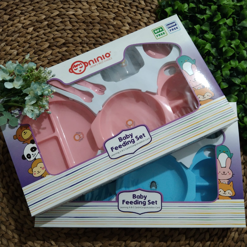 Alat Makan Bayi Ninio BG-138 - Feeding Set - Kado Bayi