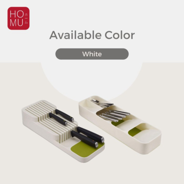 

Dijual HOMU - IKINAMA 1 Set Rak Organizer Dapur Laci Pisau Cutlery Storage - Putih Berkualitas
