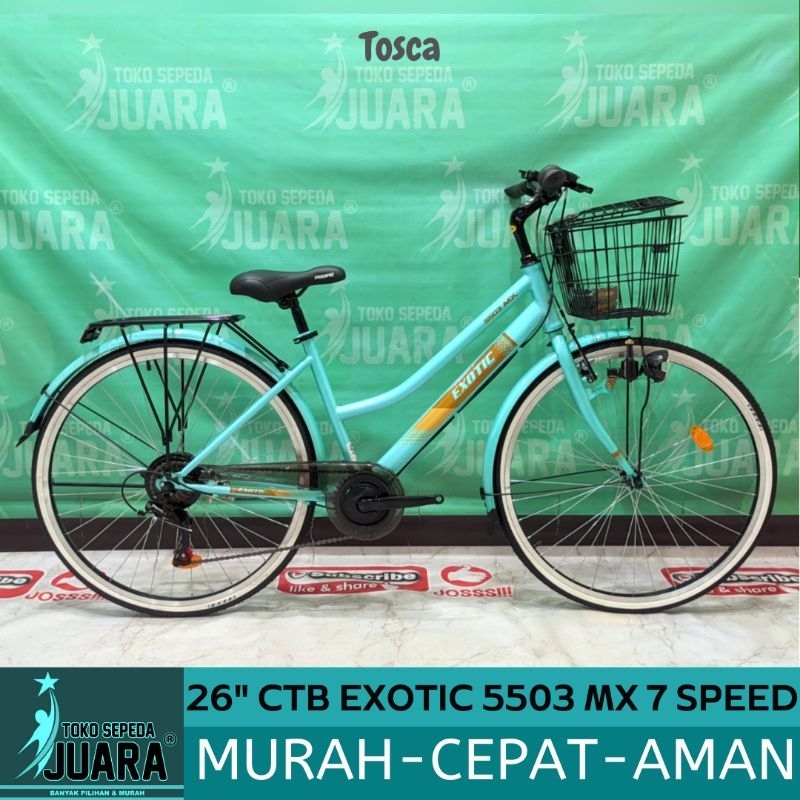 SEPEDA KERANJANG EXOTIC 5503 MX 7 SPEED CITY BIKE CTB 26 INCH
