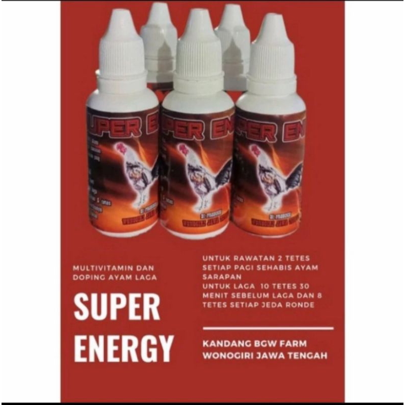 SE SUPER ENERGY ORI BGW FARM JAMU DAN DOPING AYAM LAGA DAN MERPATI BALAP