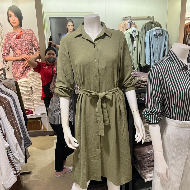 Bodytalk tunik wanita sage green super cantik S-Xl