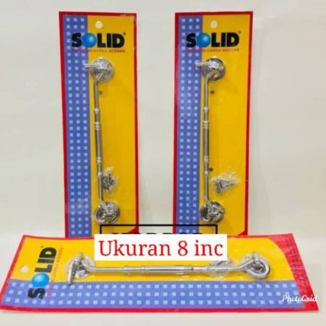 hak angin jendela solid 8 inc/20 cm tunjungan jendela solid ha 641 8&quot;hak angin solid penahan jendela solid/ Hak angin solid 8 inc,cantolan jendela stanlis originl.solid/cantolan jendela kaitan jendela SOLID