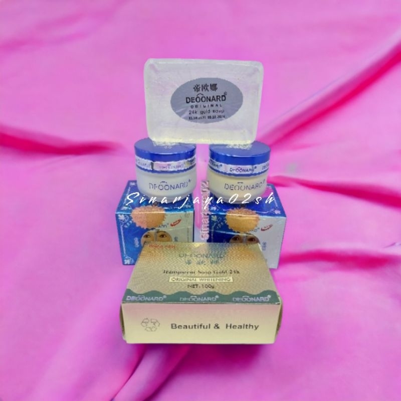 CREAM DEOONARD BIRU pisah A B + SABUN DEONARD gold WHITENING CREM ORIGINAL