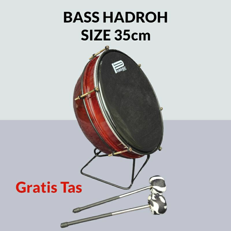 Bas Tawon Rebana Hadroh Natural Size 35cm