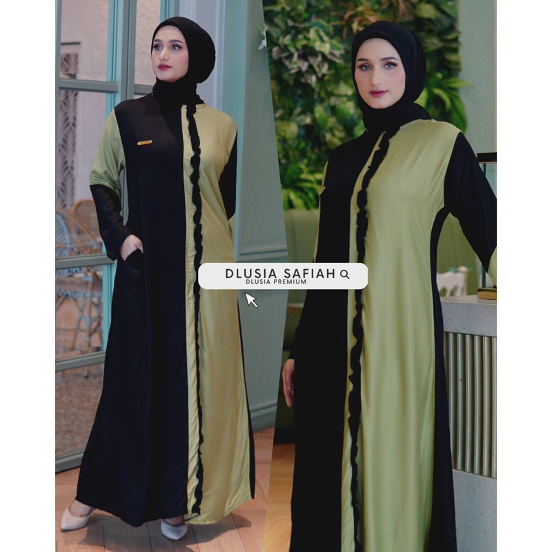 Daster Arab Dlusia SHAFIAH Maxi Dress Premium Gamis Rayon Twill Ori