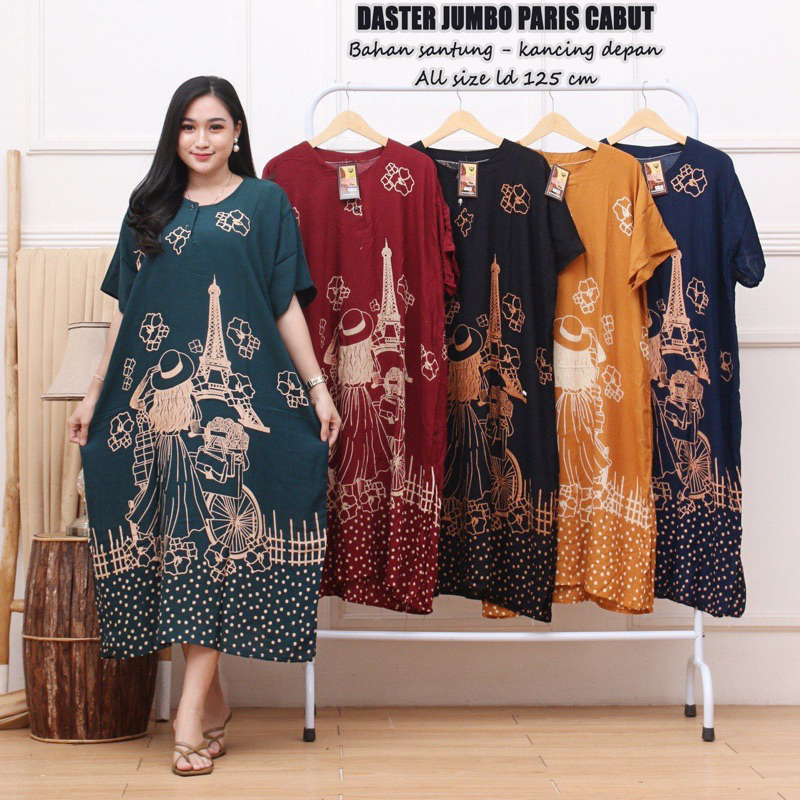 DASTER JUMBO CABUT PARIS LD 125 / DASTER JUMBO MURAH / DASTER BUMIL BUSUI KANCING DEPAN / DASTER KEK