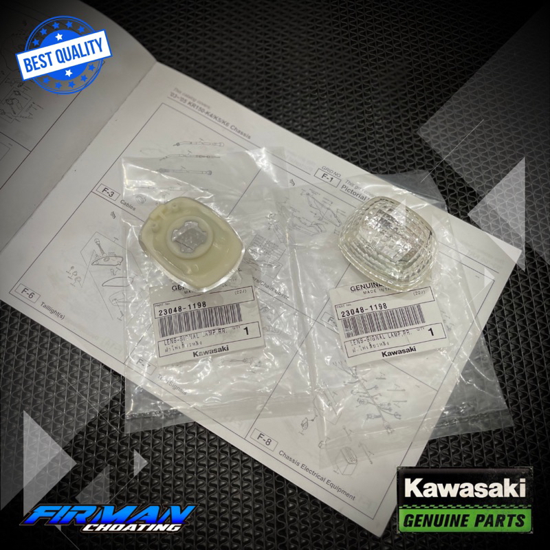 MIKA LAMPU SEIN PUTIH SEN LENS ASSY REAR NINJA RR NEW OLD 23048-1198 PNP NINJA R SS ORIGINAL KAWASAKI