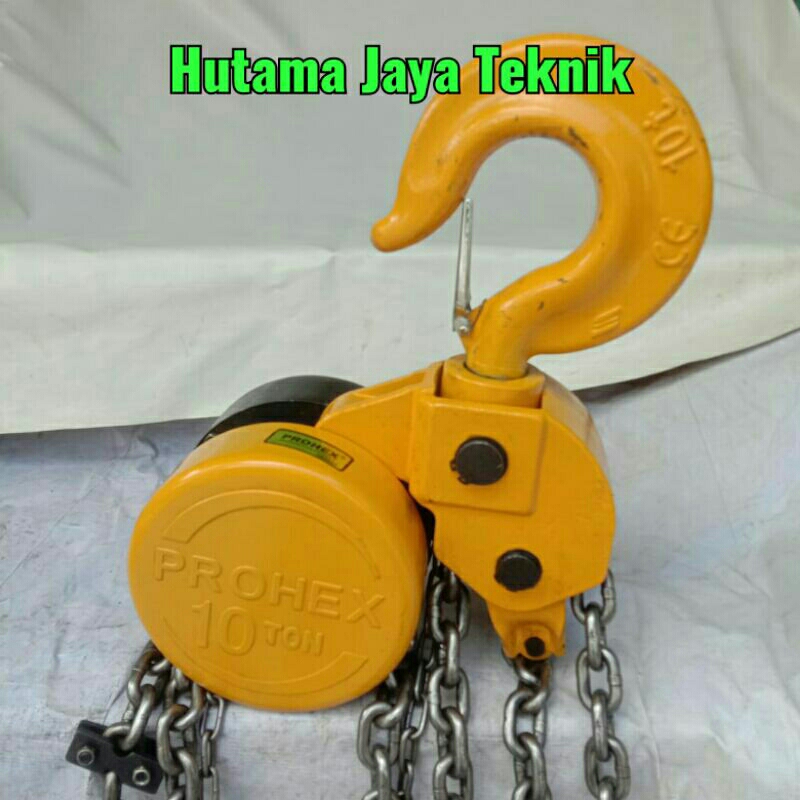 Prohex || Chain Block Derek Katrol Takel 10 T Ton 10 M Meter Mtr 10T 10Mtr 10Meter