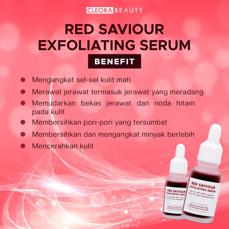 Cleora Red Savior Exfoliating Serum 16,5 ml peeling exfo serum CLEORA beauty