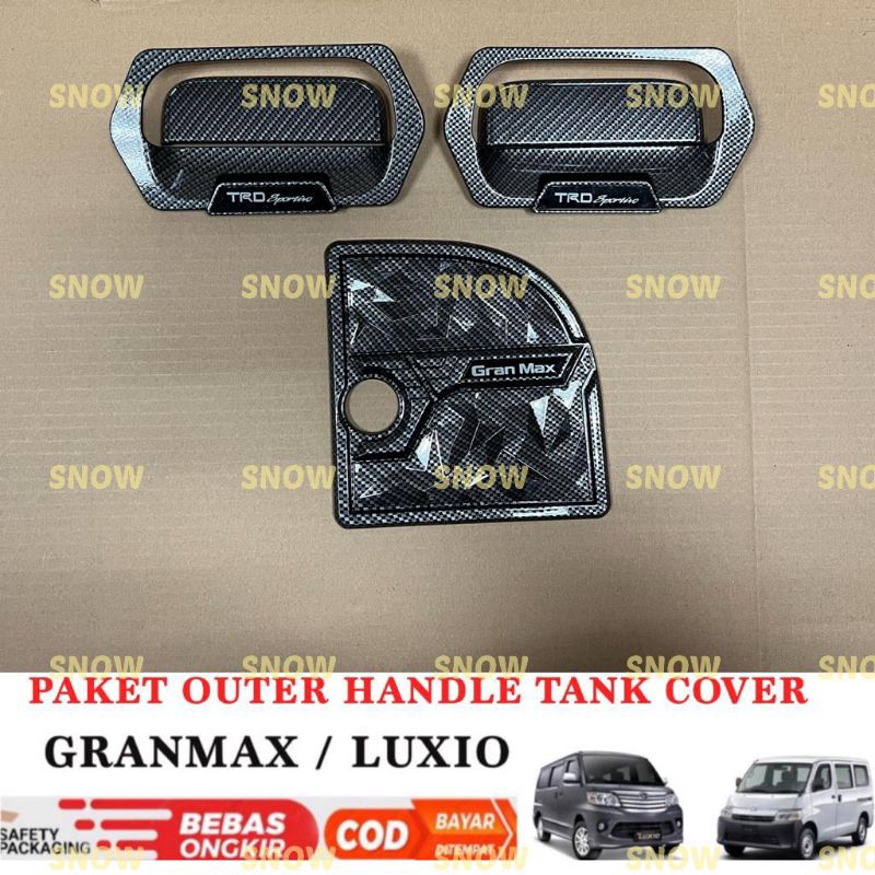 Paket Outer Handle Tank Cover Gran Max Grandmax Granmax Carbon