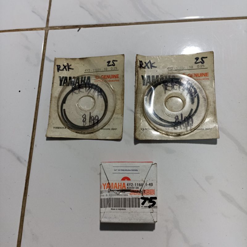 ring seher ring piston 4y2 os 25 75 Yamaha Rxk 135 rxk king cobra master Nos original