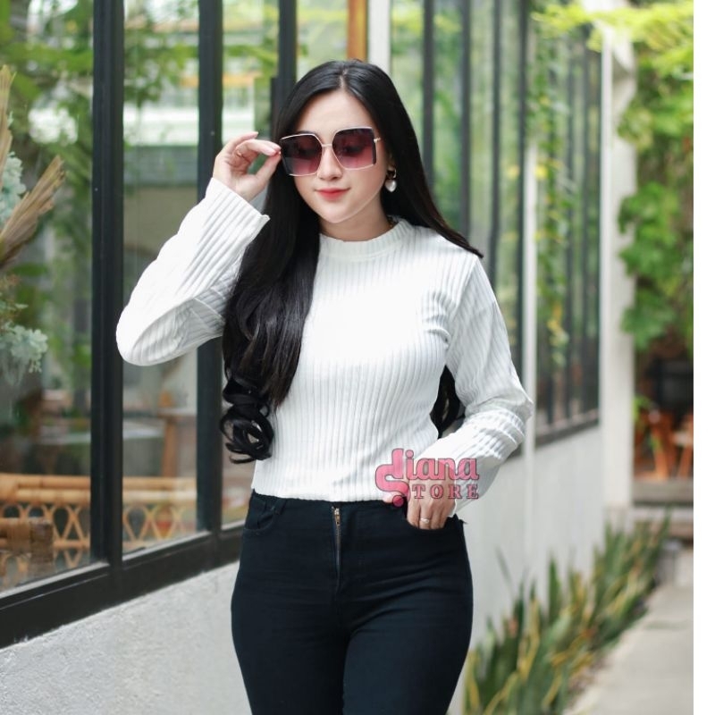 LENGAN PANJANG Sierra Top Crop / Kaos Crop wanita lengan panjang / Inner lengan panjang