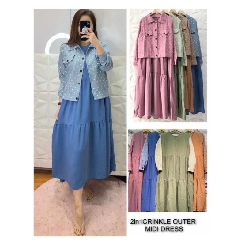 SALE MIDI DRESS POLKA BY MIUDIS