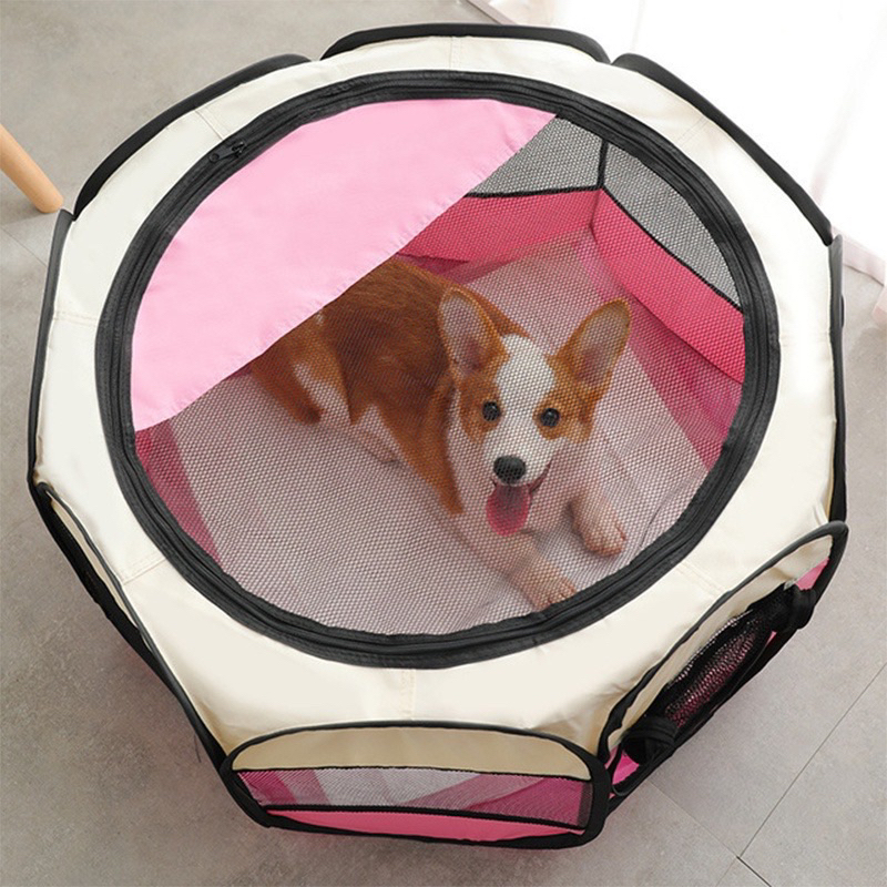 PAGAR TENDA LIPAT PORTABEL 8 Panel PLAYGROUND Anjing / Kucing KELINCI PUPPY Kandang Lipat Hewan Kain