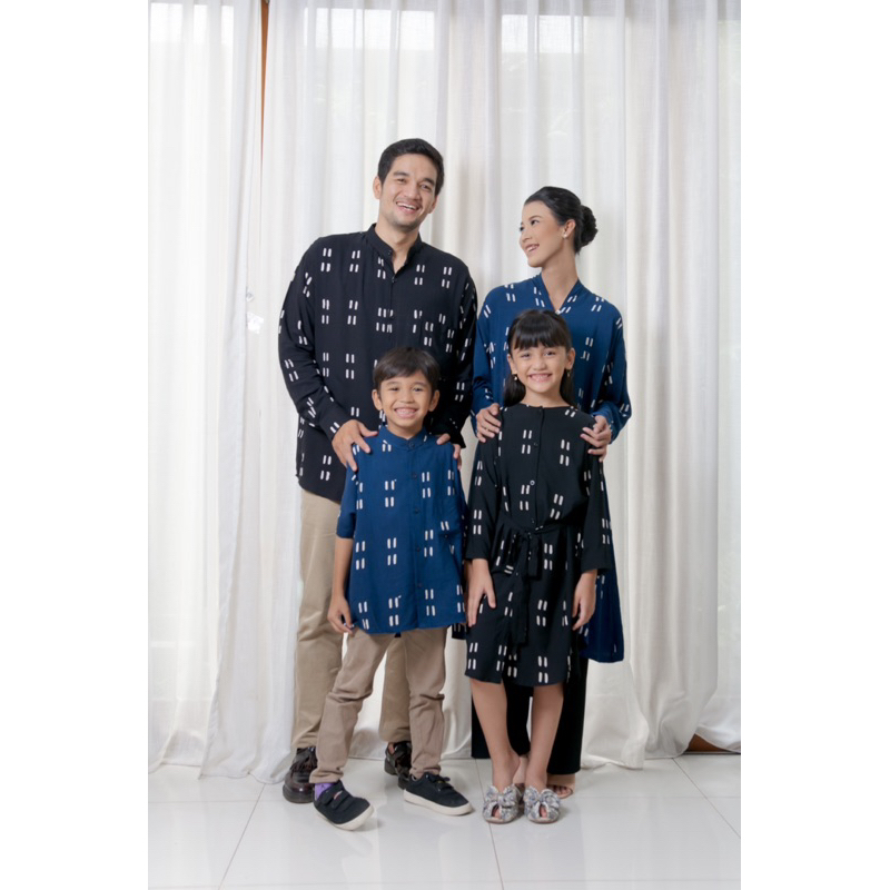 Tunik Anak Perepmpuan tali Shibori Cap jepit - Batik handmade