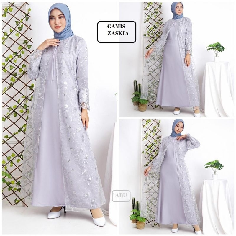 GAMIS BROKAT JUMBO GAMIS BUSUI HENA BRUKAT TILE MUTIARA IMPORT / GAMIS BUSUI MUSLIM / GAMIS BUSUI KO