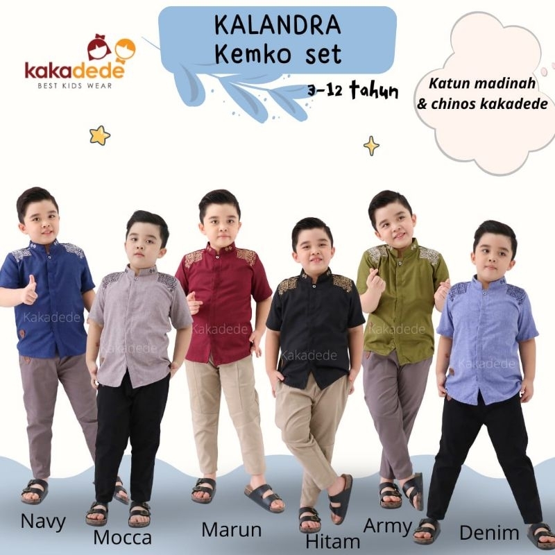 Ready ‼️Set Anak Cowok Premium Kalandra by Kakadede bisa COD