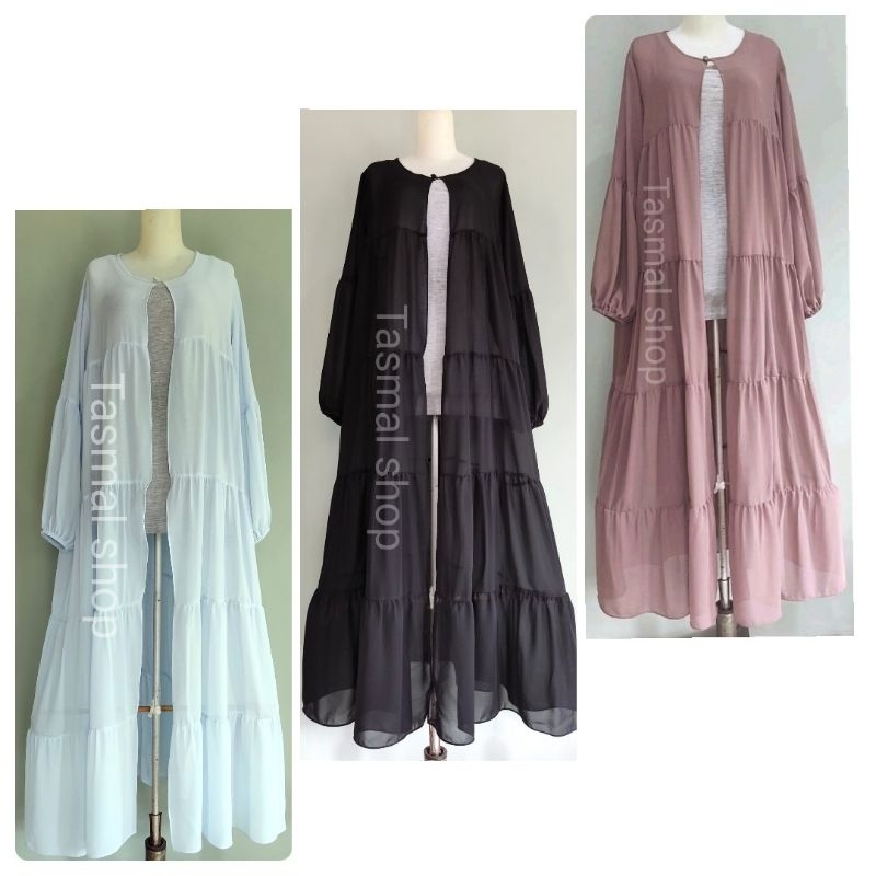 Long cardi serut susun