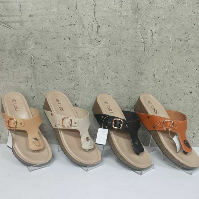 calbi sandal wedges wanita {100% ORIGINAL/COD}
