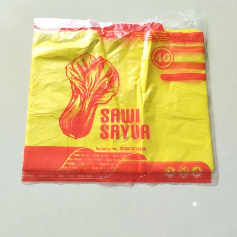 SAWI SAYUR KUNING 40 Kantong Plastik Kuning Medis ukuran 40/kantong kresek kuning/ kresek kuning /kr