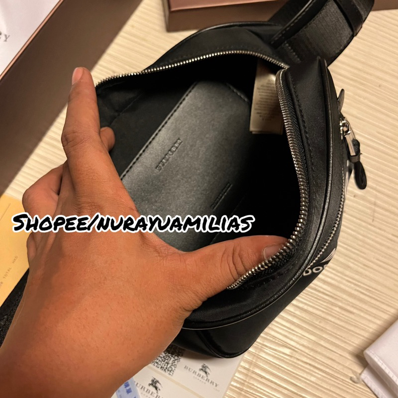 Tas Waistbag Burberry london Mirror Authentic import ada no seri tas selempang pria wanita waist bag burberry