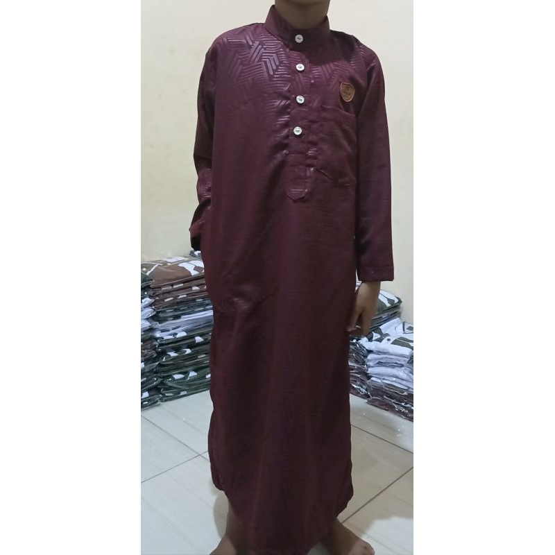 baju gamis/jubah anak laki usia 2-16 thun lengan panjang