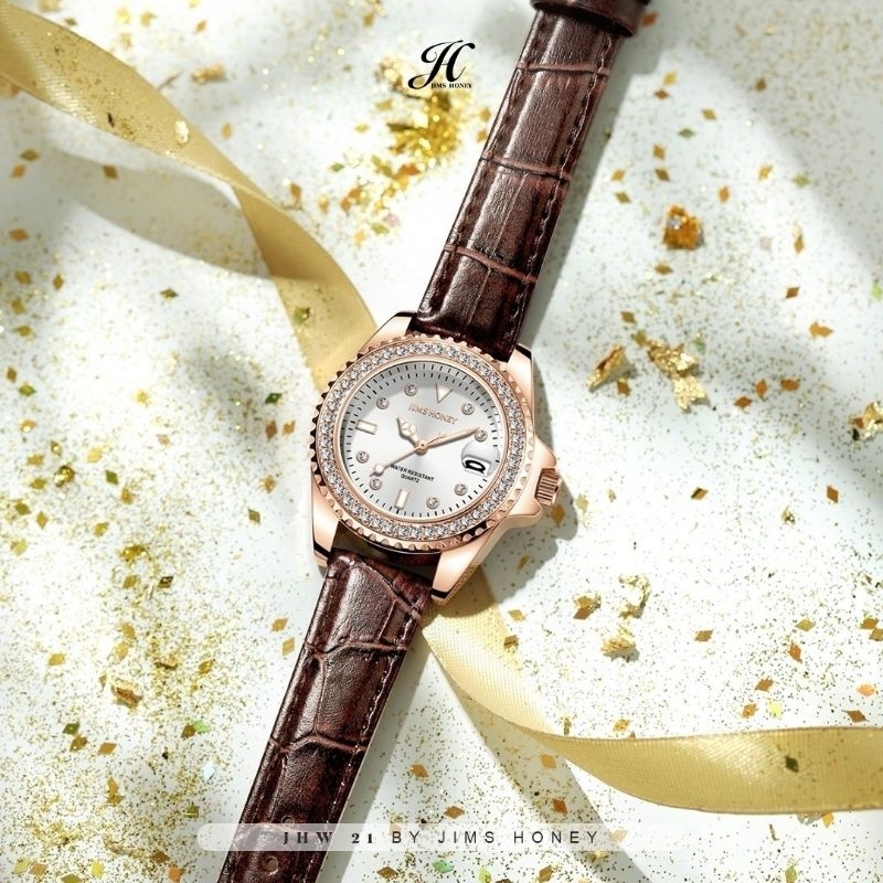 JIMS HONEY JHW 21 ORI JAM TANGAN WANITA QUARTZ STAINLESS WATCH IMPOR FASHION CEWEK KOREA TAHAN ANTI AIR JHW21