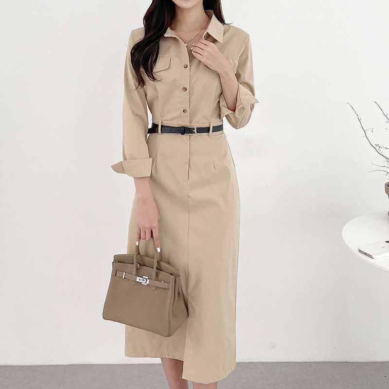 DRESS SETELAN WANITA PANJANG DRESS DAILY OFFICE MUSLIM FREE BELT MX574