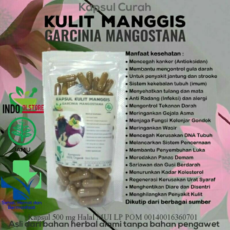 

KULIT MANGGIS 100 KAPSUL OBAT HERBAL TERBAIK TOPP SELLER (PREMIUM QUALITY)