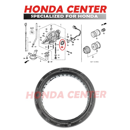 seal crankshaft krek kruk as depan seal timing seal pully civic stream 1700cc city z 2001 2002 2003 2004 2005