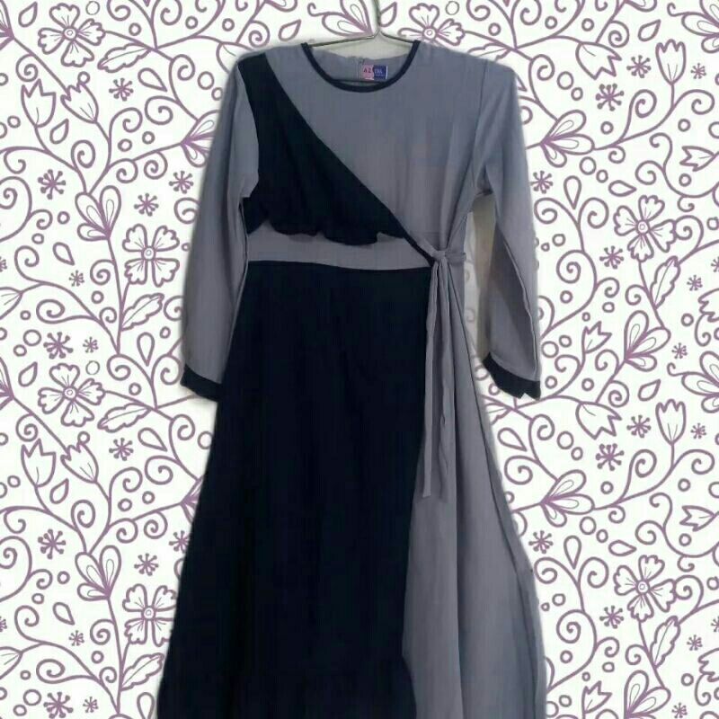 gamis anak morenza abu