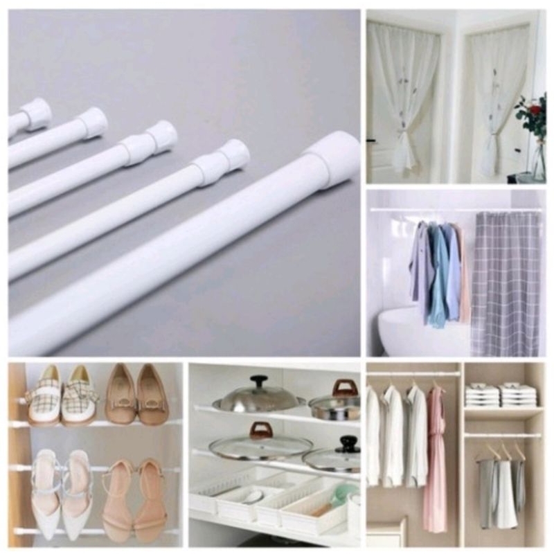 Tiang Gorden Fleksibel/Tiang Multifungsi Serba guna Kolong Dapur/Tiang Kamar Mandi