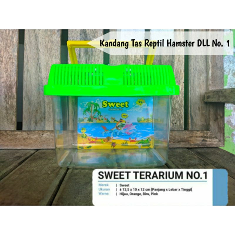 Kandang Tas Reptil Ikan Hamster DLL Merk Sweet Terarium No. 1