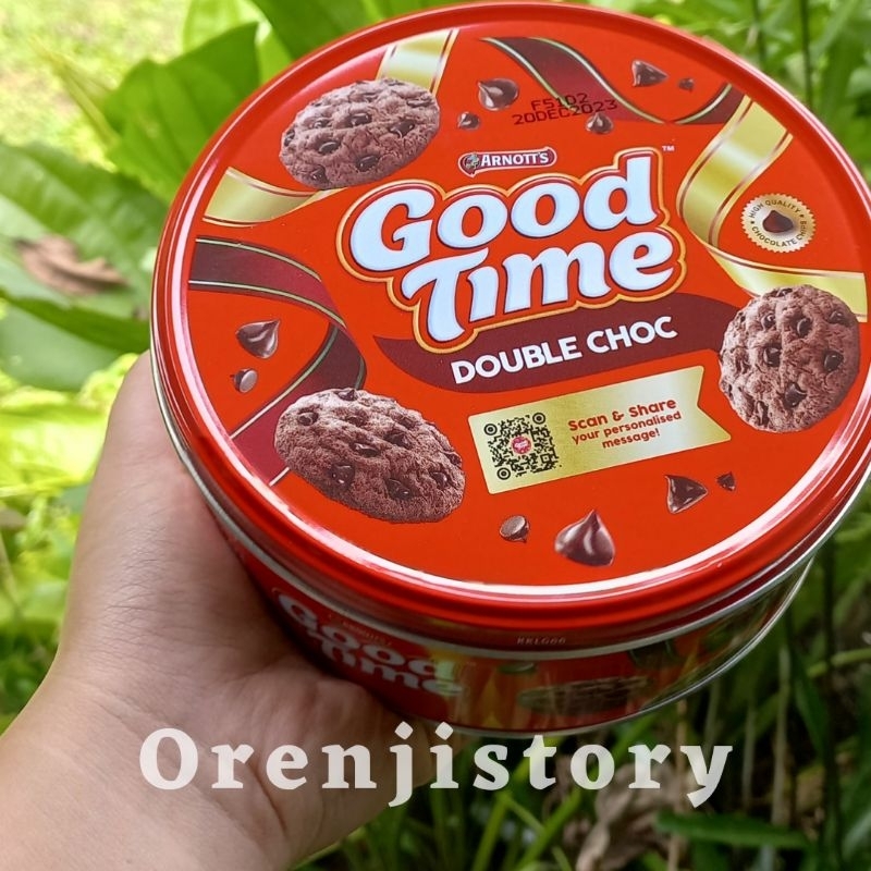 

Good Time Kaleng double choc 144 gr kue dan parcel lebaran