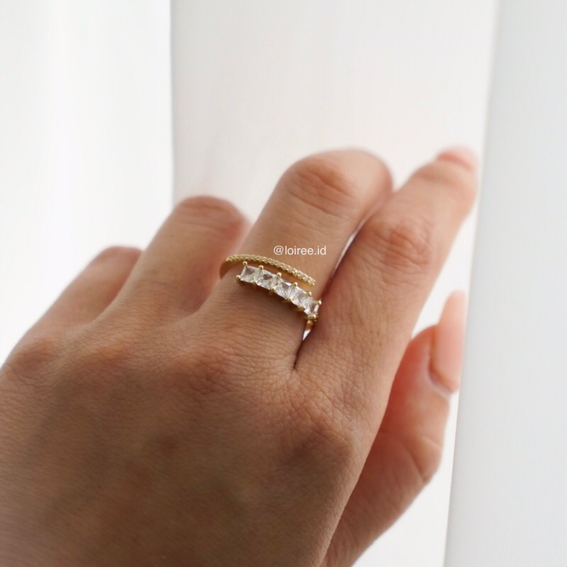 KAI Ring | Everyday - Zirconia Paved Adjustable Ring - Cincin Wanita