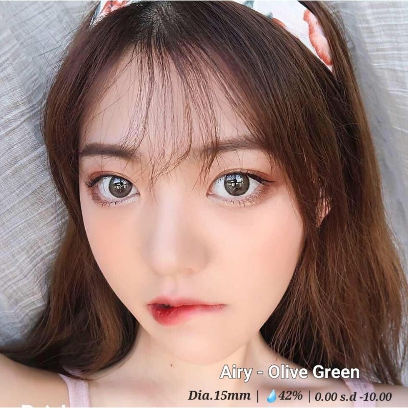 SOFTLENS AIRY BEIGE BROWN NUDE GREY OLIVE. NORMAL/MINUS s.d -10.00.SOFTLENS.dia.15mm