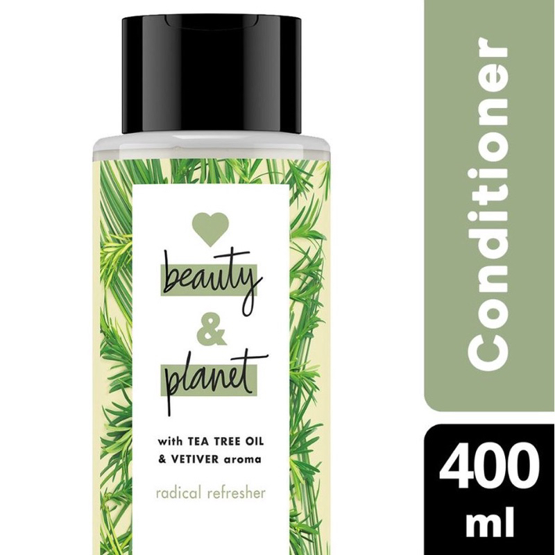 Love Beauty And Planet Tea Tree Oil & Vetiver Conditioner 400ml Radical Refresher Teatree Untuk Ramb