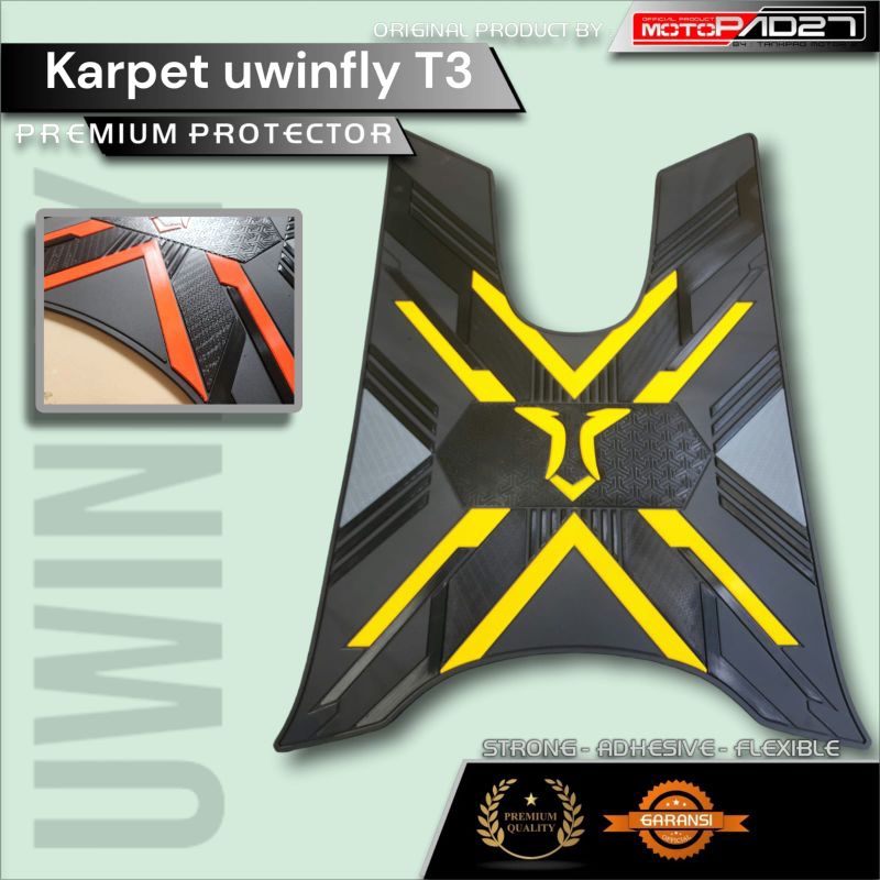 Motopad27 Karpet motor listrik Uwinfly T3 , Uwinfly T3 pro , Exotic , DLL Karpet Alas kaki Motor Listrik Uwinfly T3